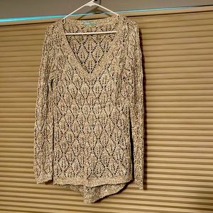 Sequin gray lightweight sweater